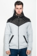 Толстовка мужская с капюшоном, стеганный верх 70PD5003 светло-серый меланж