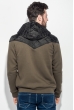 Толстовка мужская с капюшоном, стеганный верх 70PD5003 хаки