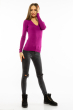 Пуловер женский с V-образным вырезом 618F070 фиолетовый