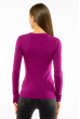 Пуловер женский с V-образным вырезом 618F070 фиолетовый