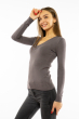 Пуловер женский с V-образным вырезом 618F070 грифельный