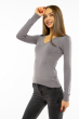 Пуловер женский с V-образным вырезом 618F070 серый