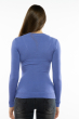 Пуловер женский с V-образным вырезом 618F070 васильковый