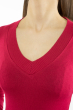 Пуловер женский с V-образным вырезом 618F070 темно-розовый