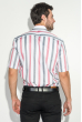 Рубашка мужская принт крупная полоска 50P3302 молочно-бордовый