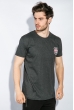 Футболка мужская стильная 168F032 темно-серый