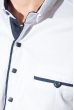Рубашка мужская с черными вставками 272F045-2 белый