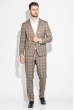 Костюм мужской двойка 492F002 серо-бежевый