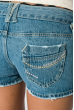 Шорты женские джинс с порезами 112V001 светло-синий