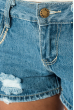 Шорты женские джинс с порезами 112V001 светло-синий