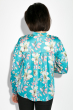 Рубашка женская, с цветочным принтом 64PD239-2 голубой , цветок