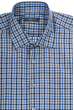 Рубашка мужская (батал) в клетку, повседневная 50PD21447-3 сине-серый