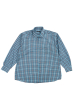 Рубашка мужская (батал) в клетку, повседневная 50PD21447-3 грифельно-голубой