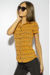 Блуза с принтом Сова 118P330 оранжевый
