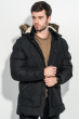 Куртка мужская зимняя, удлиненная 57P002 черный