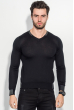 Пуловер мужской стильный вырез 50PD322 черный