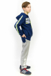 Костюм спортивный (кофта, штаны, футболка)  48P1501 junior сине-салатовый