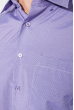 Рубашка мужская в мелкую клетку, с крупным карманом 50PD0029 фиолетовый