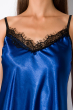 Сорочка с кружевом на бретелях 124Р010 синий