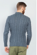 Свитер мужской плетение косичка 380F001 серый