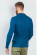 Свитер мужской плетение косичка 380F001 синий