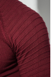 Свитер мужской фактурный узор на рукаве 498F018 марсала