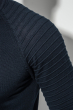 Свитер мужской фактурный узор на рукаве 498F018 темно-синий