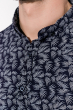 Рубашка мужская, принтованная  511F005-2 темно-синий