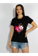 Футболка женская черная 85F072-2 черный
