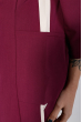 Платье женское (батал) с контрастной полосой 74PD315 фуксия-беж