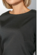Платье женское (батал) с контрастной полосой 74PD315 черный-беж