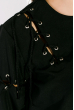 Рубашка женская с шнуровкой 69P01034 черный