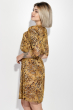 Платье женское с резинкой на поясе, анималистичный принт 68PD041 золото-черный