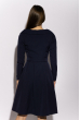 Классическое платье на запах 136P687 темно-синий