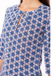 Блуза с принтом 118P346 серо-синий