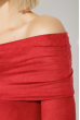 Свитер женский со спущенными плечами, из мягкого материала 64PD279 вишневый