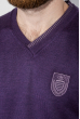Пуловер мужской однотонный 50PD456 фиолетовый