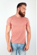 Футболка хлопковая с круглым вырезом №198F001 коралловый