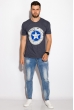 Футболка мужская 168F147 джинс