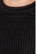 Свитер мужской крупная двухцветная нить 498F012 черно-серый
