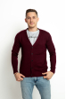 Кардиган мужской в стиле Casual 777A021 вишневый