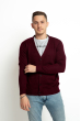Кардиган мужской в стиле Casual 777A021 вишневый