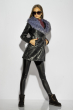 Куртка женская с меховым воротником 170P9031 черный
