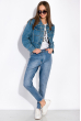 Укороченная джинсовая куртка 120PSKL3252 светло-синий