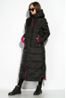 Пальто женское 120PST009 черно-розовый