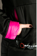 Пальто женское 120PST009 черно-розовый