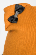 Шапка женская с брошью «Бантик» 65PF1526 темно-оранжевый