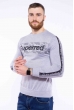 Свитшот с текстовым принтом 157P6065 светло-серый