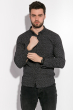 Рубашка мужская с геометрическим принтом 511F005 черный