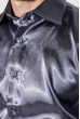 Рубашка мужская шелковая 50PD0091 пепельно-серый
